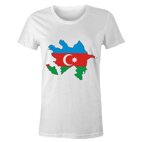 Azerbaycan  Tişört, kardeş ülke tişört, ay yıldız tişört