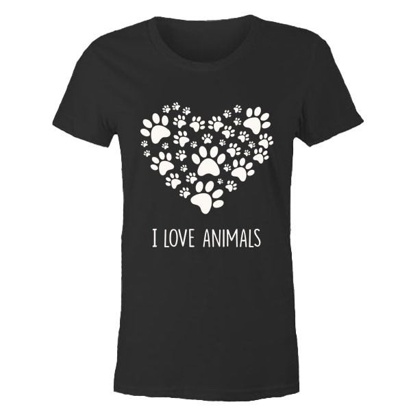 I Love Animals Tişört